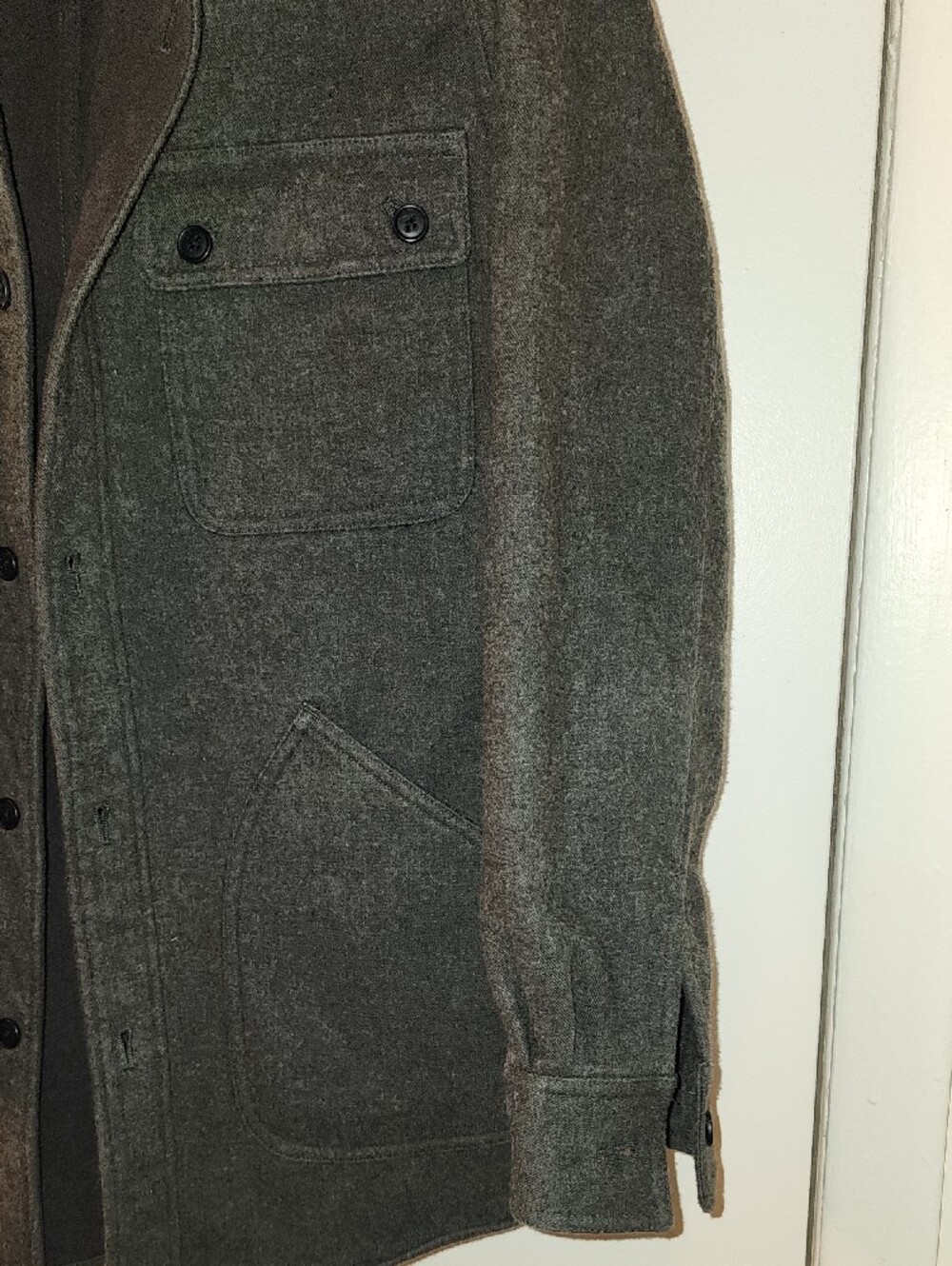 Woolrich Men's Olive Green Military Field Coat - Picture 4 of 6